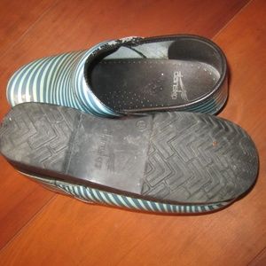 Blue Strioe Dansko clogs 39
